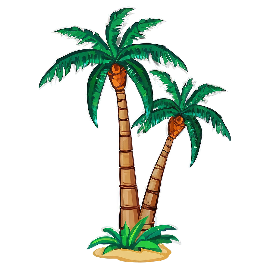 Simple Cartoon Palm Tree Png 73 PNG image