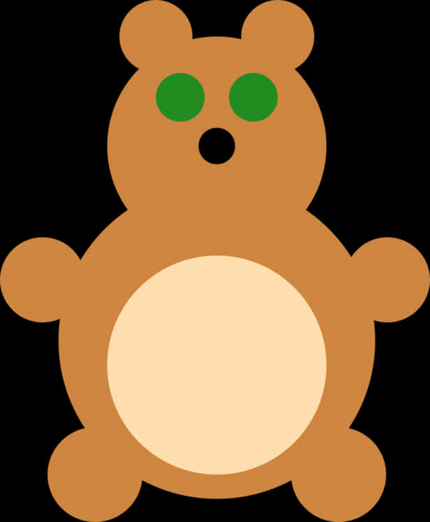 Simple Cartoon Teddy Bear PNG image