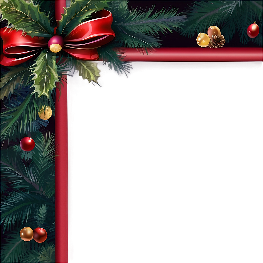 Simple Christmas Frame Png 05252024 PNG image