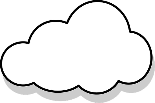 Simple Cloud Icon Black Background PNG image