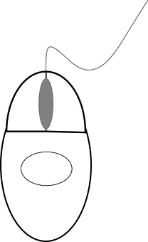 Simple Computer Mouse Vector PNG image