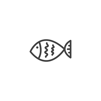 Simple Fish Icon PNG image