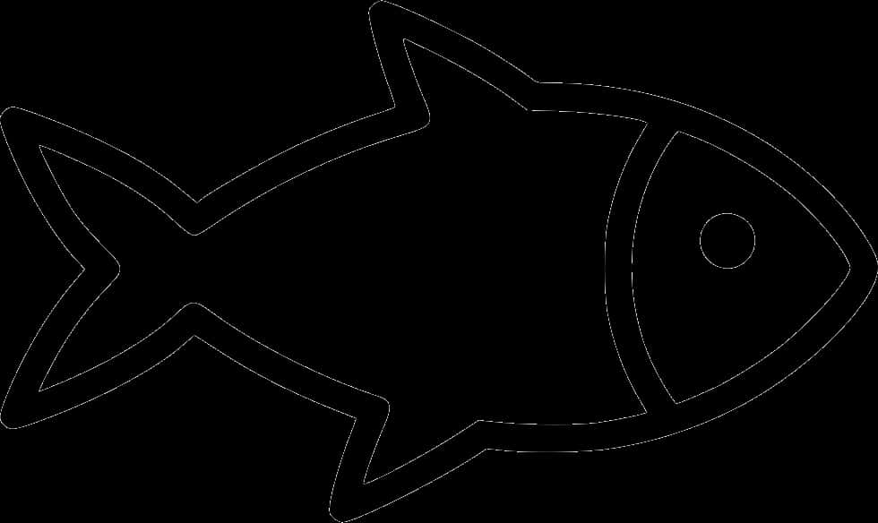 Simple Fish Silhouette Outline PNG image