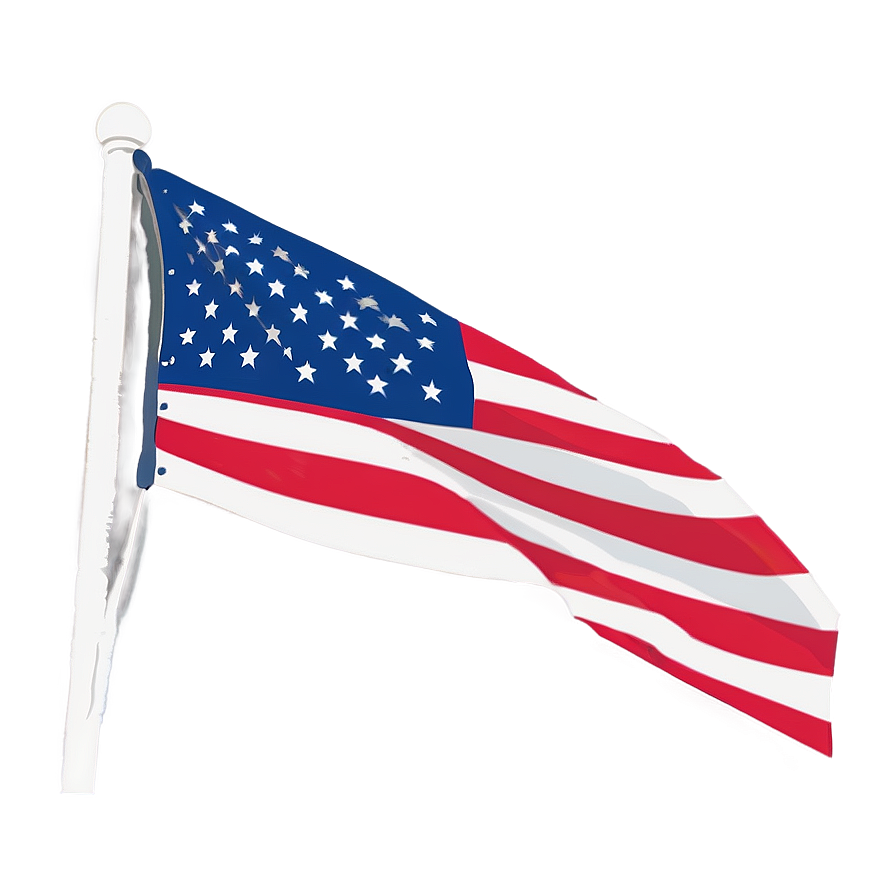 Simple Flat American Flag Png Icon 04302024 PNG image