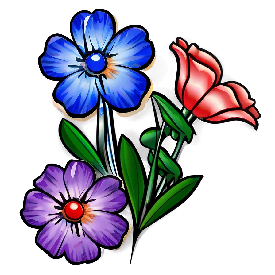 Simple Flower Art Png 51 PNG image