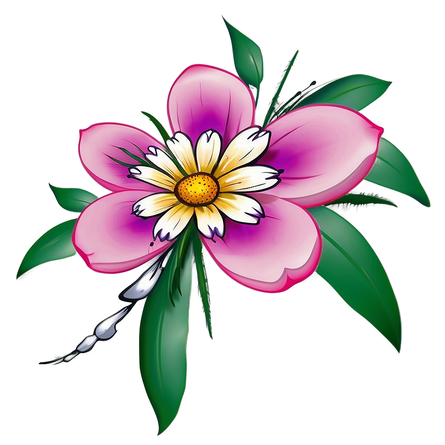 Simple Flower Tattoo Design Png Pfn82 PNG image