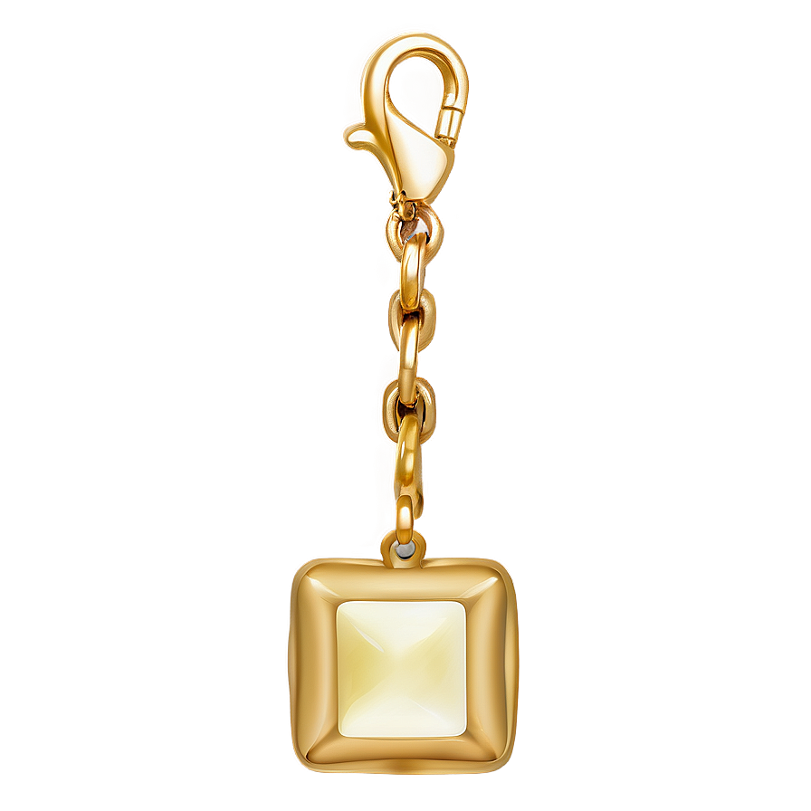 Simple Gold Square Charm Png Bky PNG image