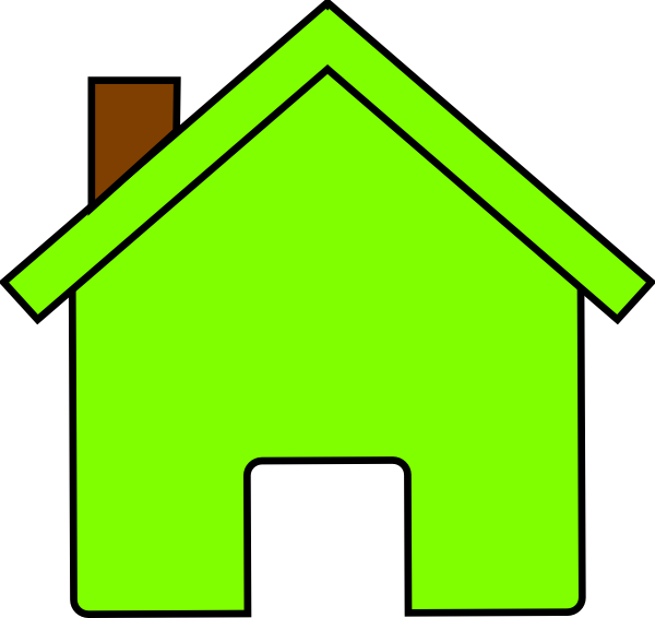 Simple Green House Clipart PNG image