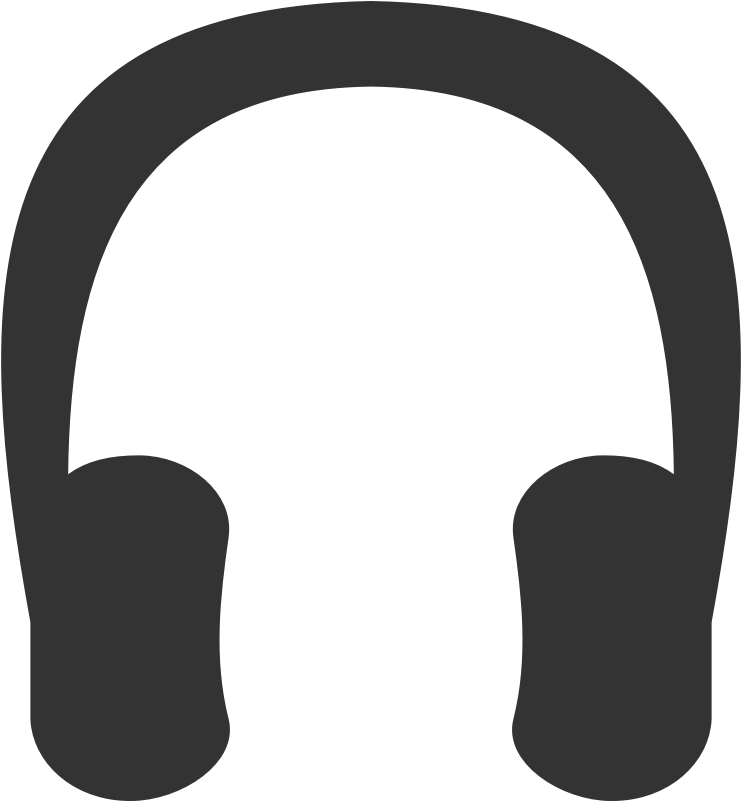 Simple Headphones Icon PNG image