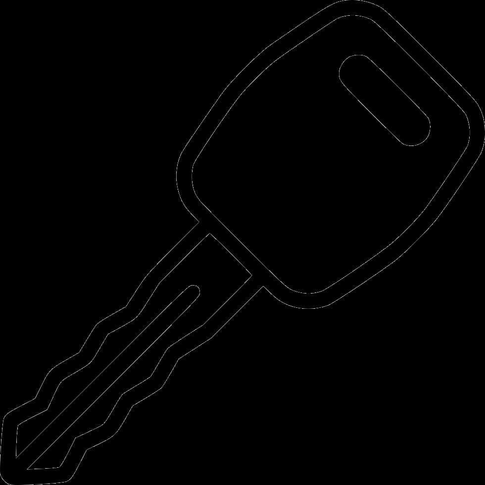 Simple Key Outline Graphic PNG image