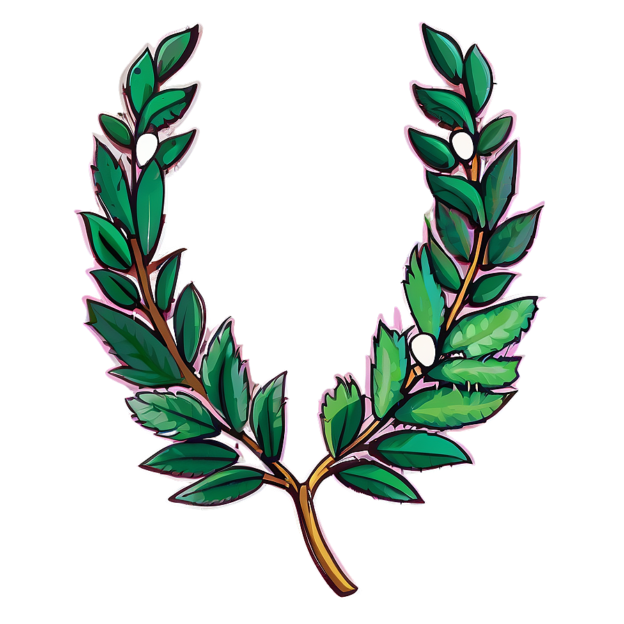 Simple Laurel Outline Png Jcr59 PNG image