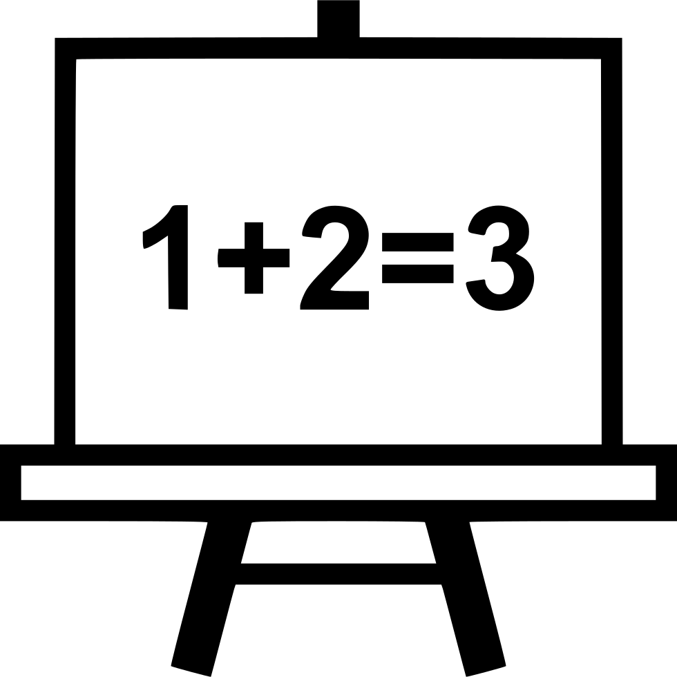 Simple Math Equationon Board PNG image