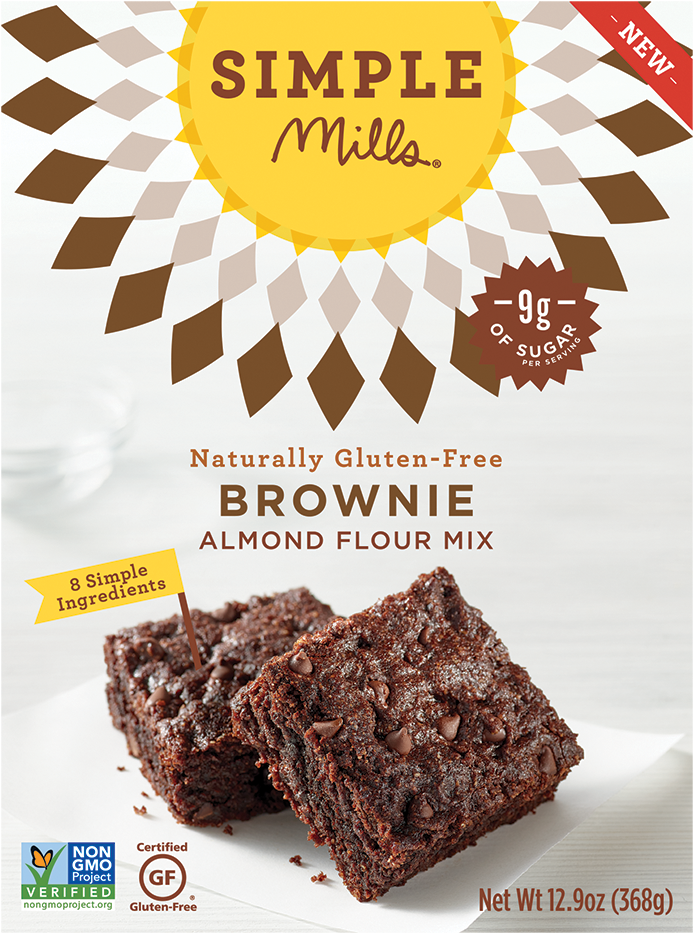 Simple Mills Gluten Free Brownie Mix Package PNG image