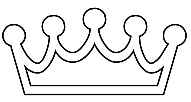 Simple Outline Crown Illustration PNG image