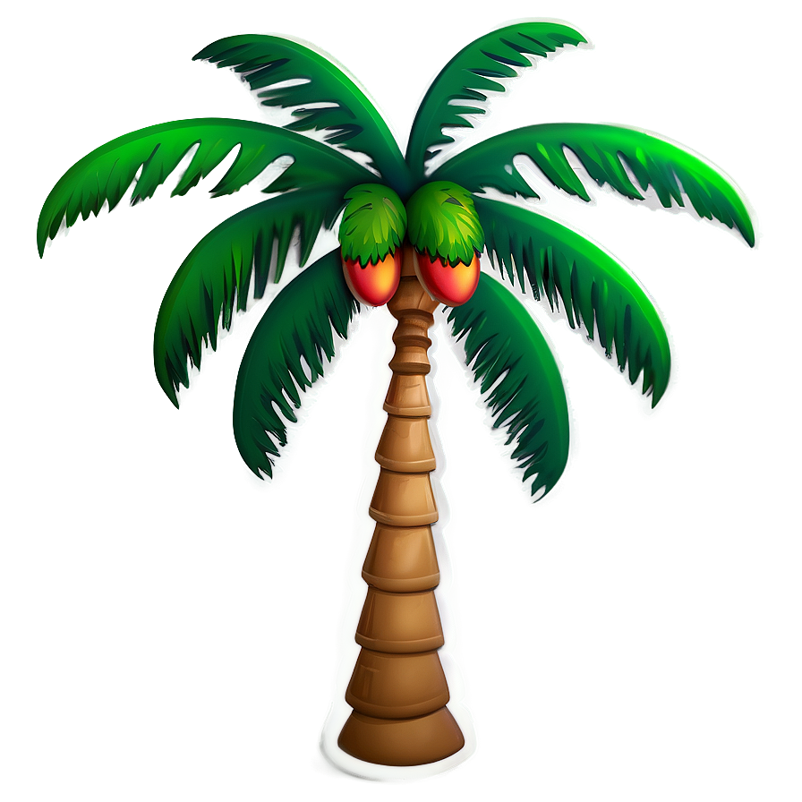 Simple Palm Tree Emoji Png 06272024 PNG image