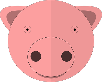 Simple Pig Vector Illustration PNG image