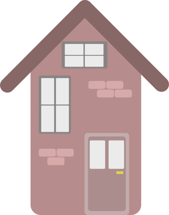 Simple Pink House Vector PNG image