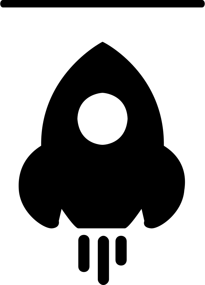 Simple Rocket Icon Silhouette PNG image