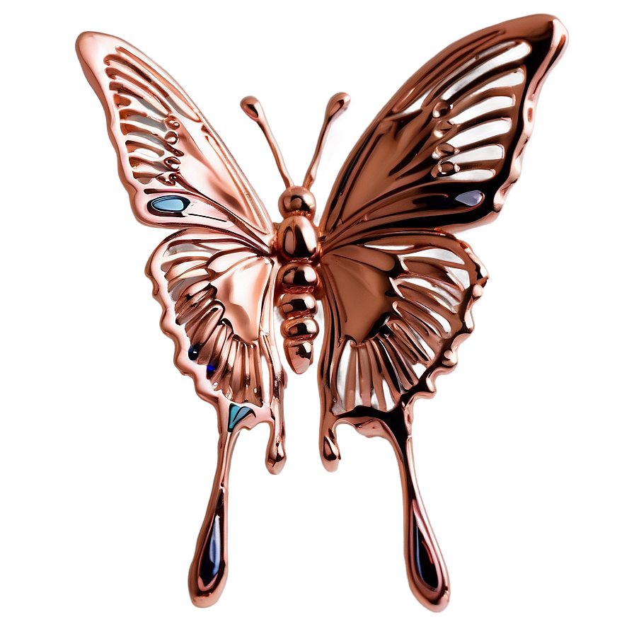 Simple Rose Gold Butterfly Png Jai PNG image