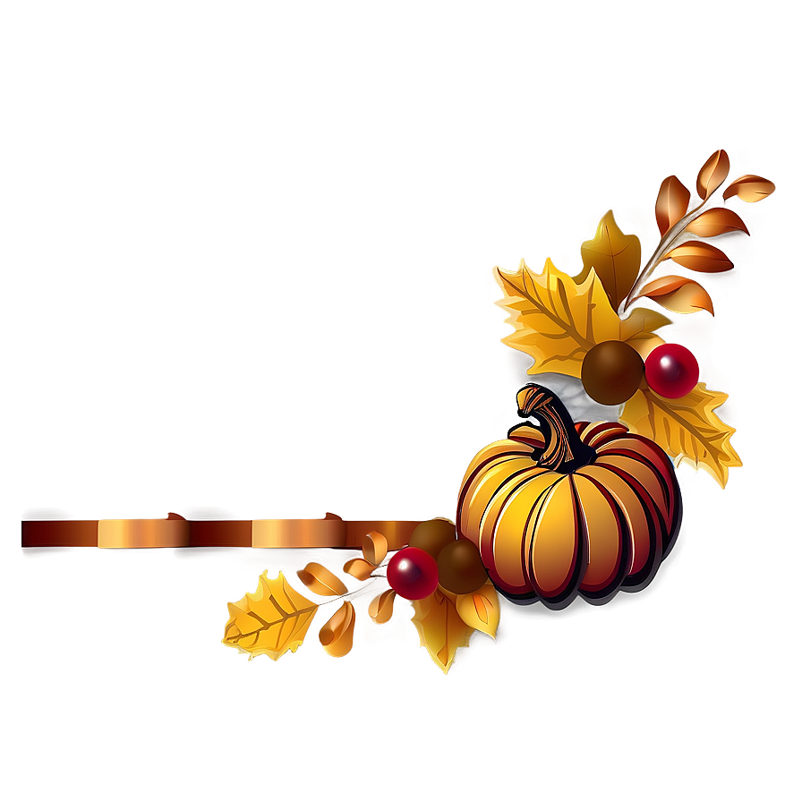 Simple Thanksgiving Border Png 06202024 PNG image