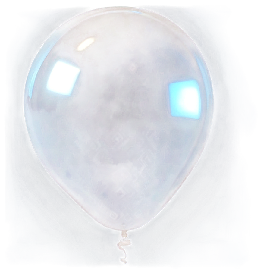 Simple White Balloon Png 06212024 PNG image