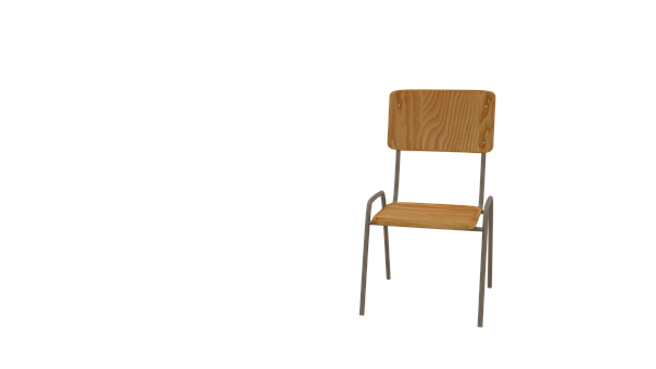 Simple Wooden Chair Black Background PNG image