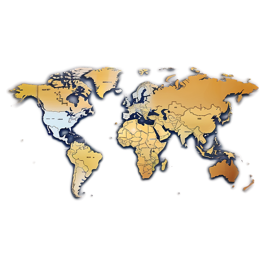 Simple World Map Vector Png 06262024 PNG image