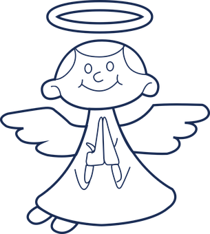 Simplified Angel Drawing PNG image