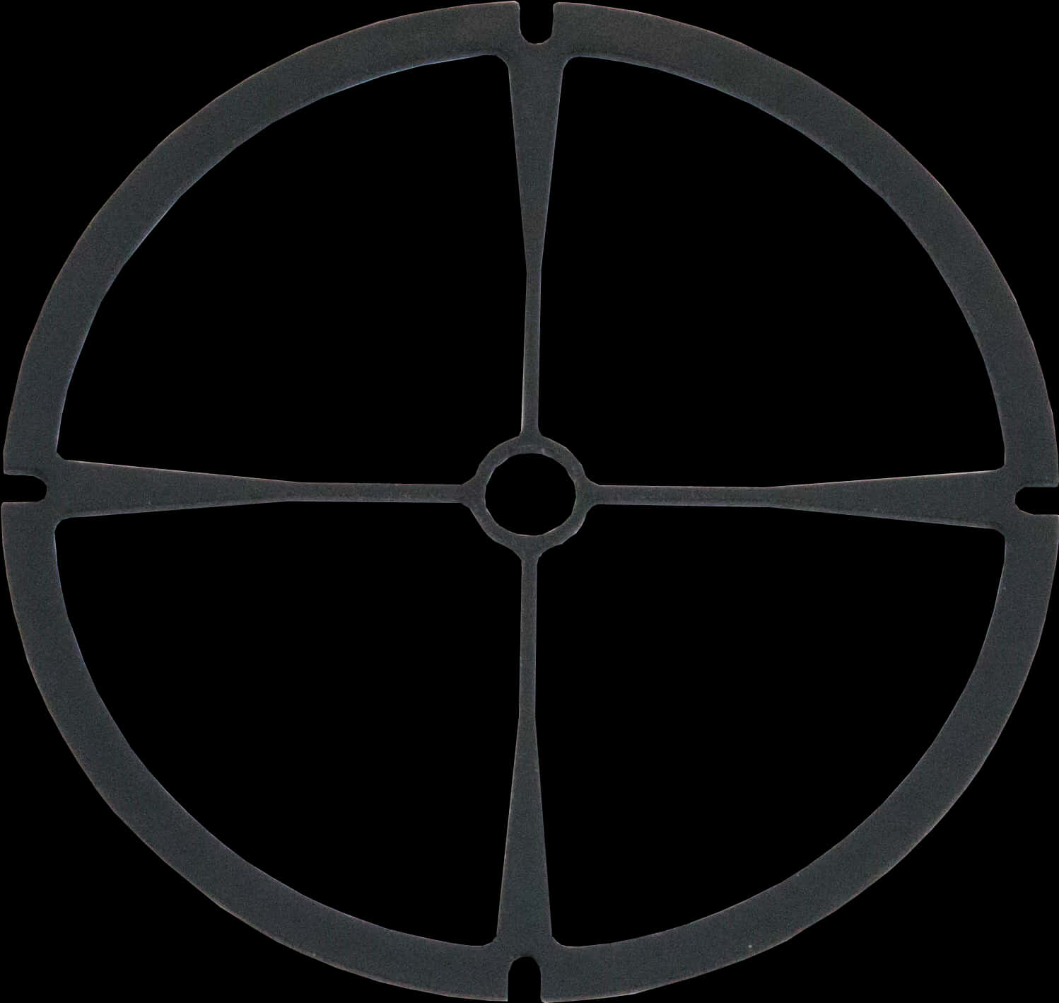 Simplified Black Crosshair Design PNG image