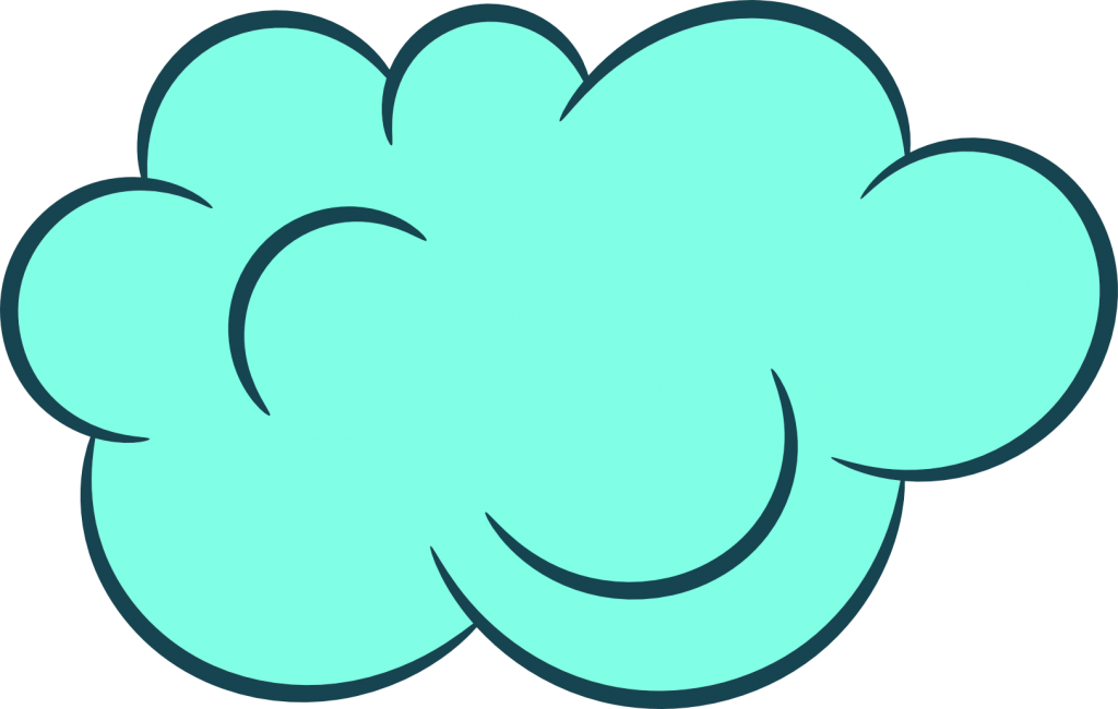 Simplified Blue Cloud Clipart PNG image