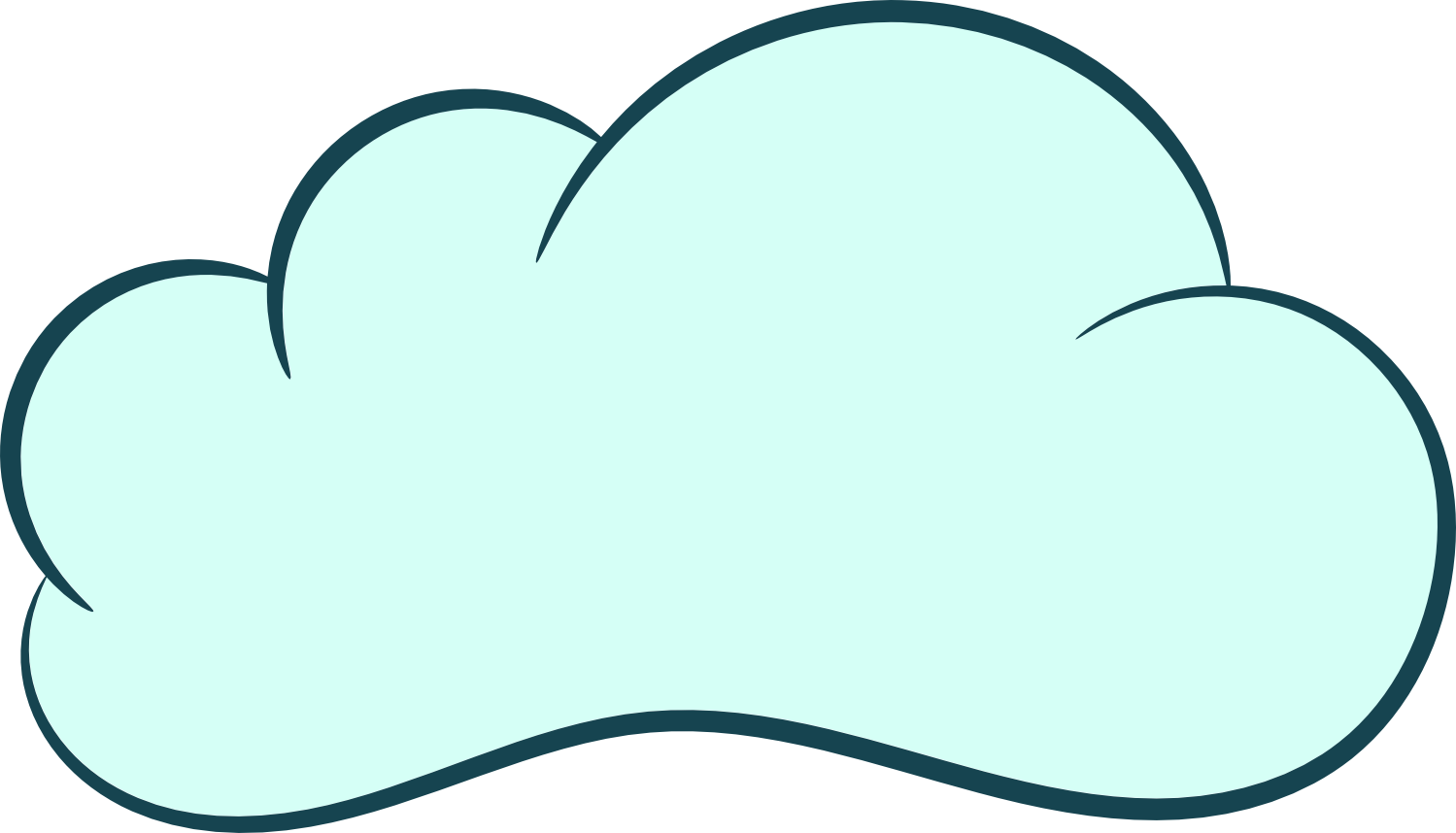 Simplified Blue Cloud Clipart PNG image