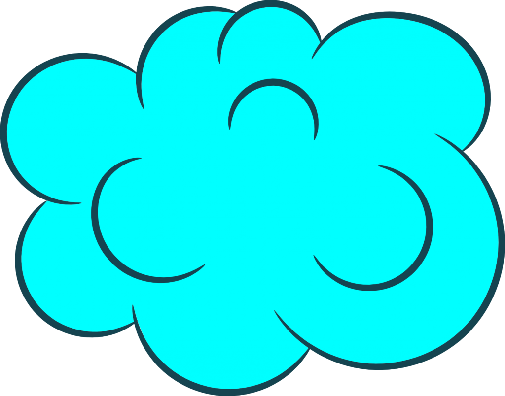 Simplified Blue Cloud Illustration PNG image