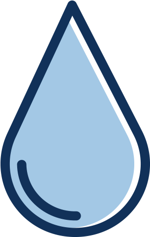 Simplified Blue Oil Drop Icon PNG image