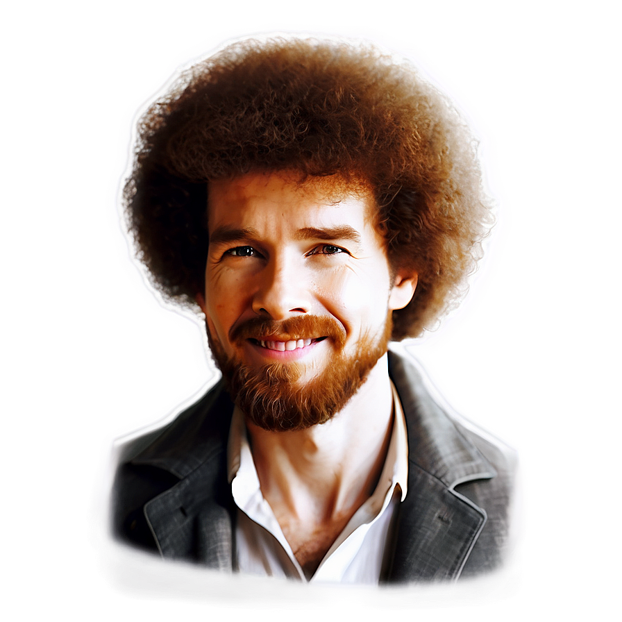 Simplified Bob Ross Hair Png 06282024 PNG image