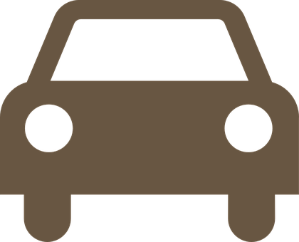 Simplified Car Icon Brown PNG image