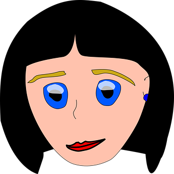 Simplified Cartoon Face Illustration PNG image