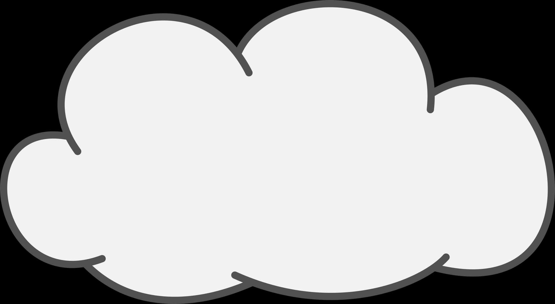 Simplified Cloud Vector Illustration PNG image