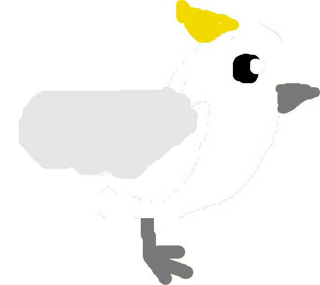 Simplified Cockatoo Illustration PNG image