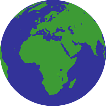 Simplified Color Globe Africa Europe Asia PNG image