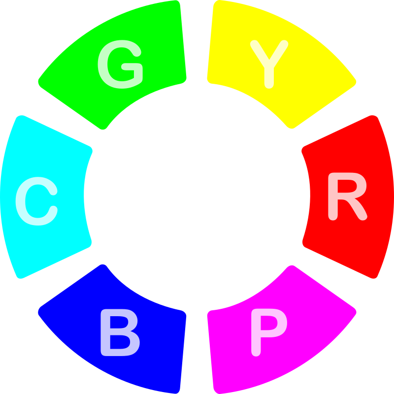 Simplified Color Wheel Graphic PNG image