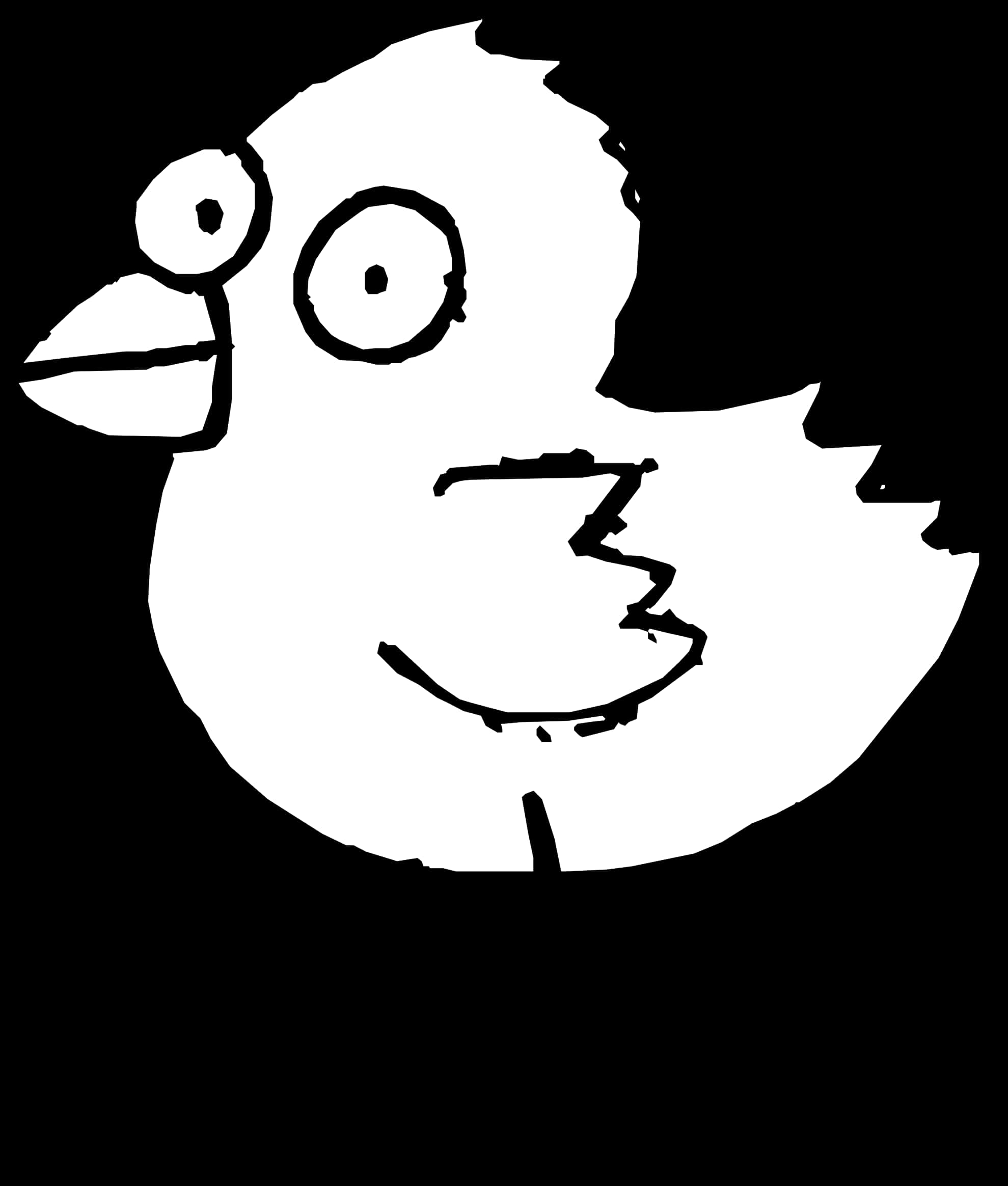 Simplified Dove Drawing PNG image
