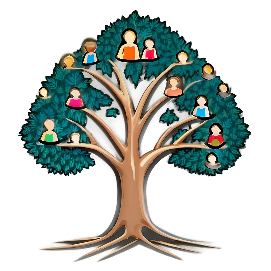 Simplified Family Reunion Tree Chart Png Cea40 PNG image