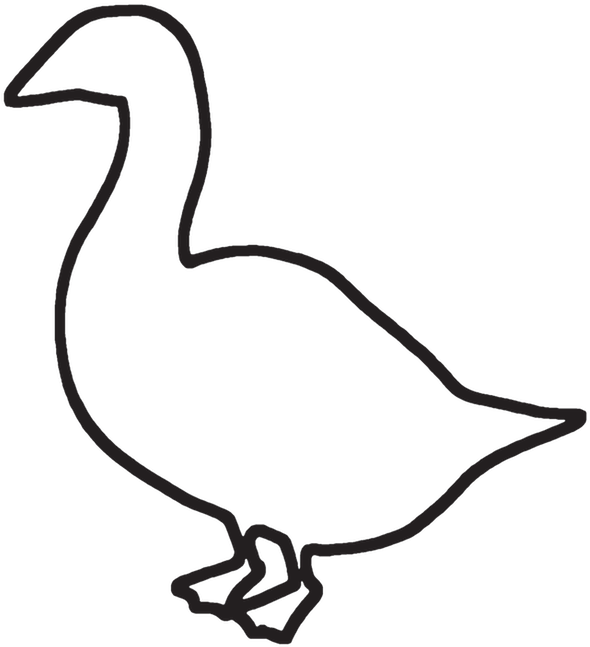 Simplified Goose Silhouette PNG image