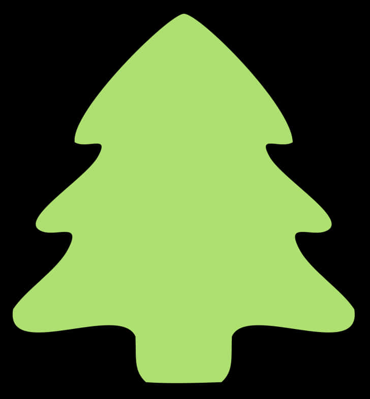 Simplified Green Christmas Tree Graphic PNG image