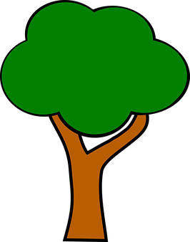 Simplified Green Tree Graphic PNG image