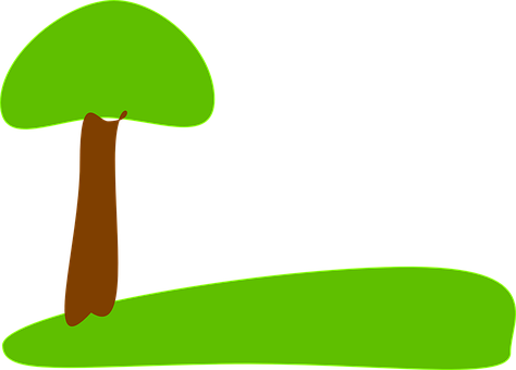 Simplified Green Tree Vector PNG image