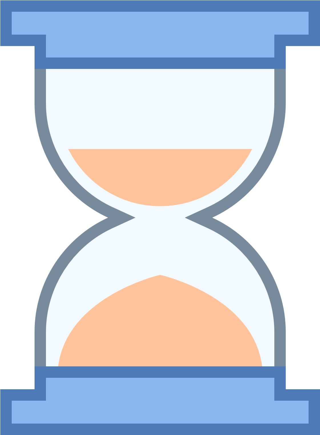 Simplified Hourglass Vector PNG image