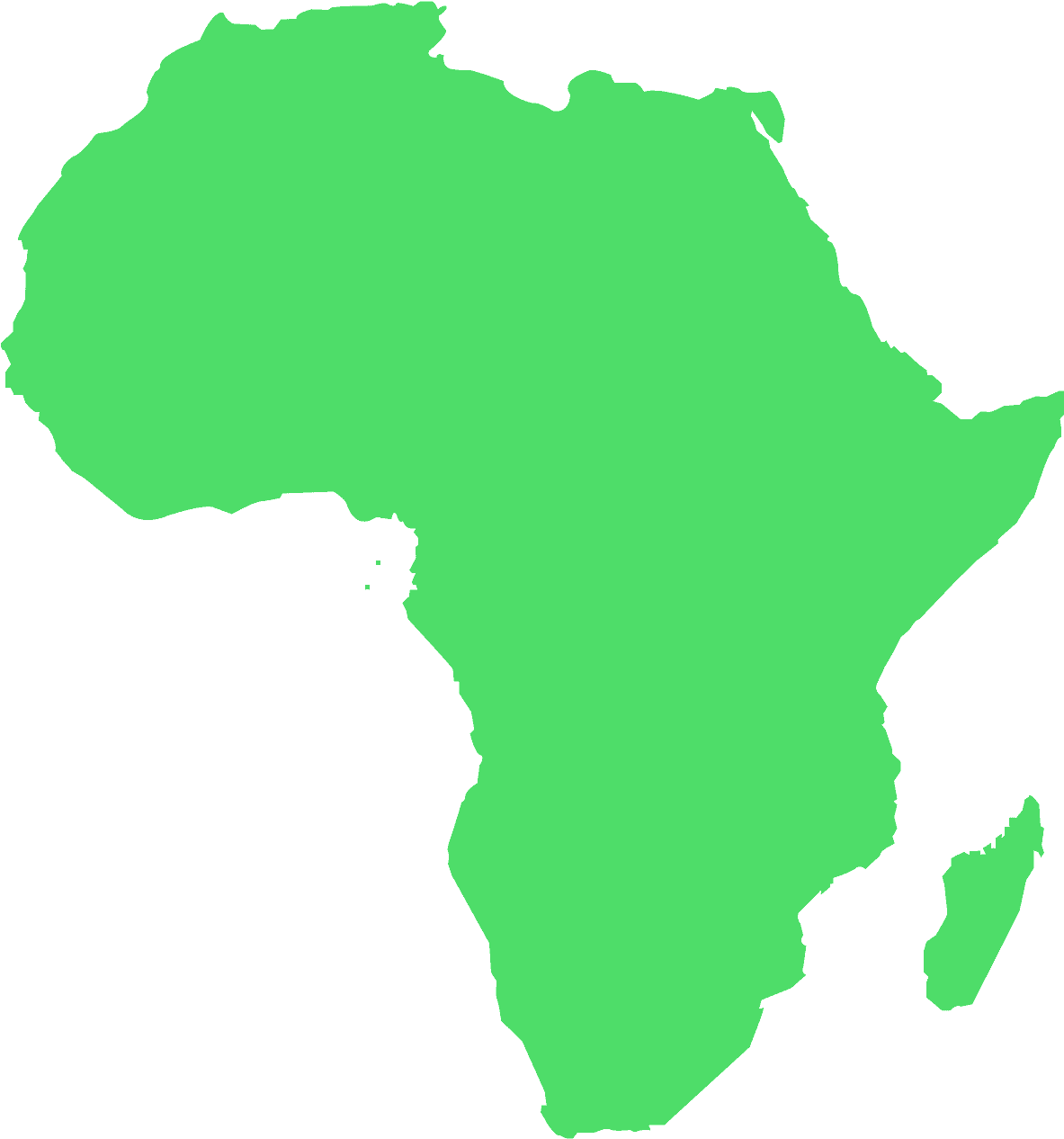 Simplified Mapof Africa Continent PNG image