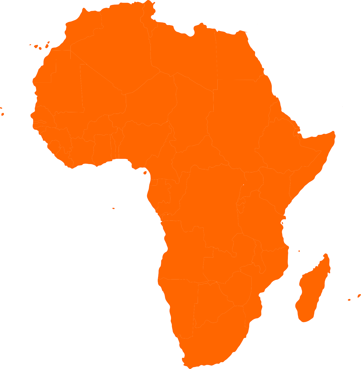 Simplified Mapof Africa PNG image