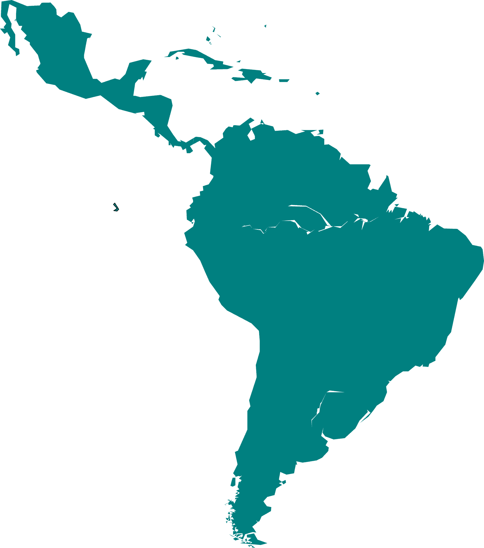 Simplified Mapof South America PNG image